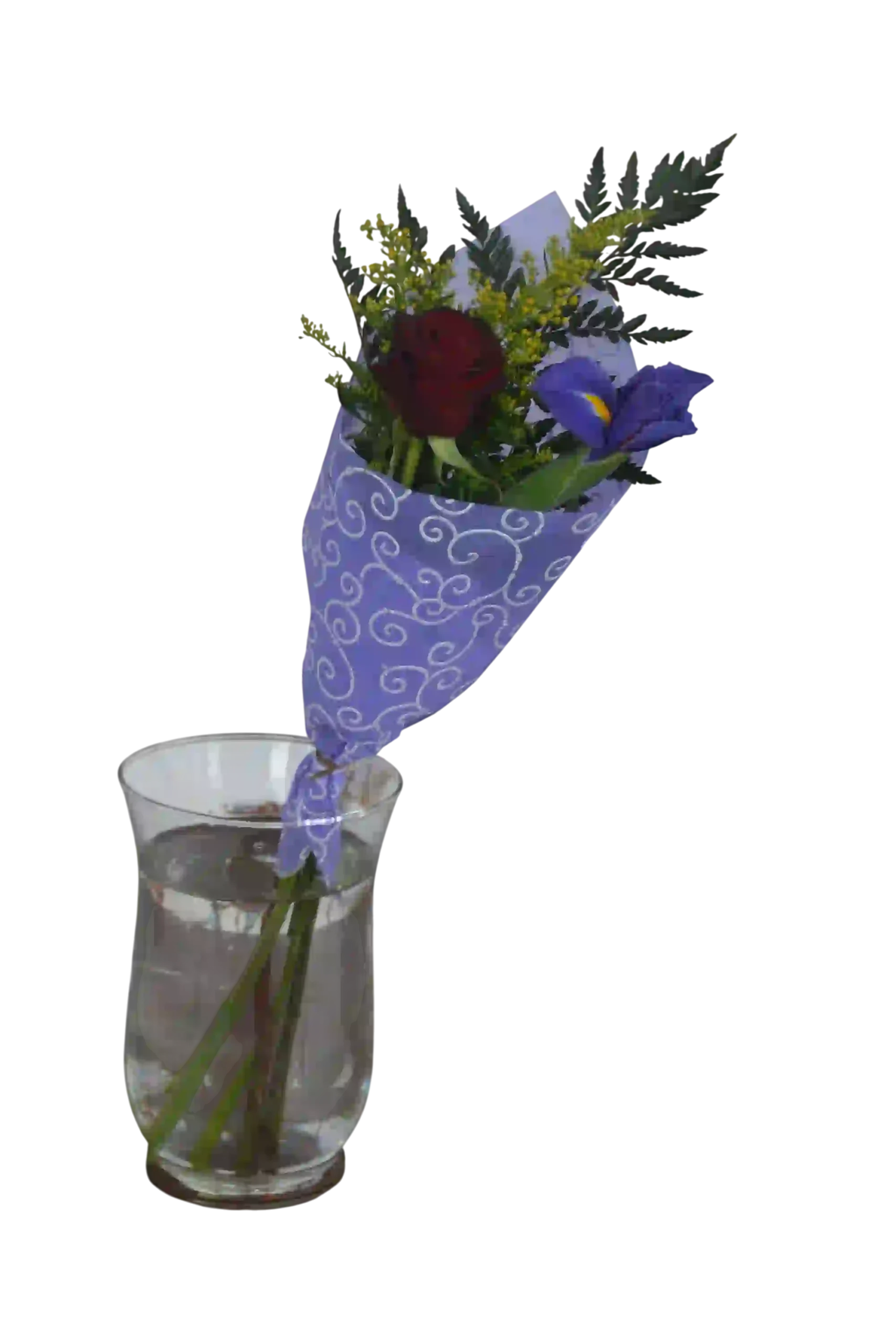 Ramo Romántico “Noche Azul” · Rosa y Iris